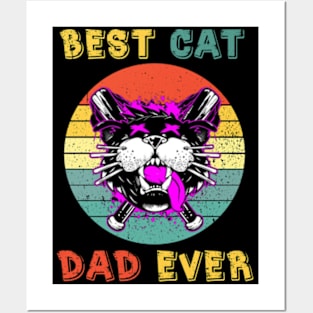 Best Cat Dad Ever Posters and Art